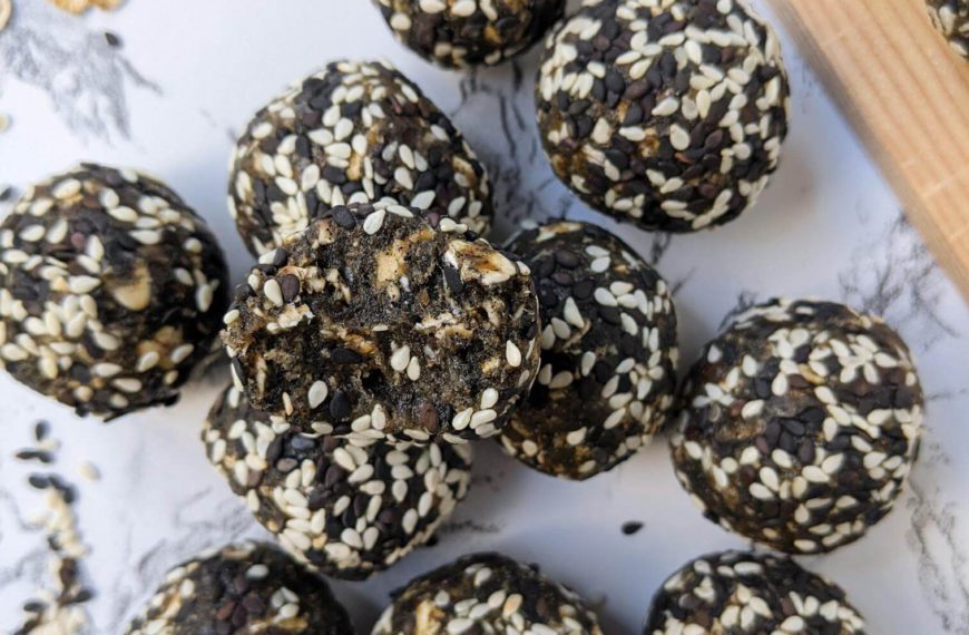 Tahini and Black Sesame Bliss Balls Square