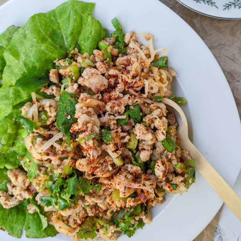 Laab Gai, Thai Chicken Larb Salad